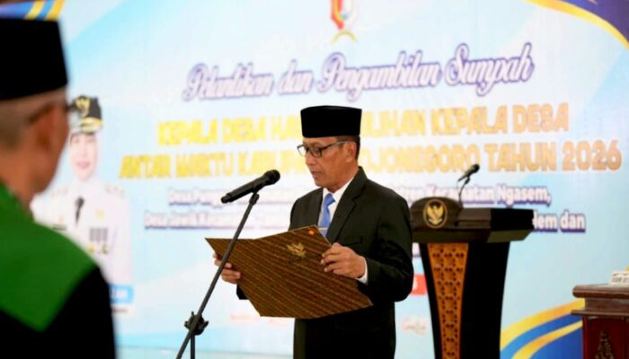 Resmi, Lima Kepala Desa PAW di Bojonegoro Dilantik, Ini Pesan Penting Bupati