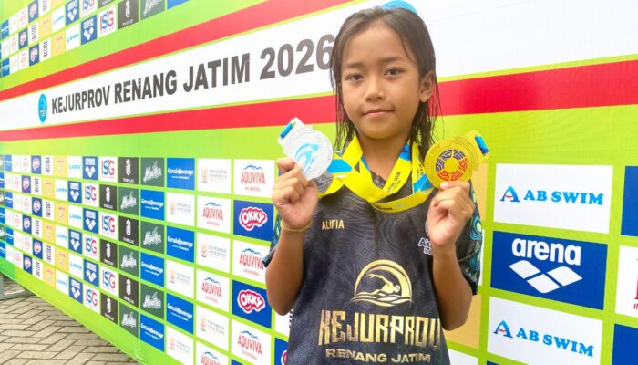 Kejutan dari Ponorogo, Alifia Borong 4 Medali di Kejurprov Renang Jatim