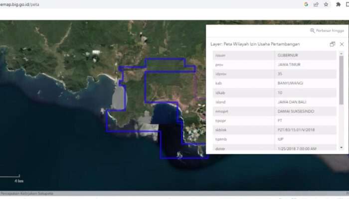 Polemik Tambang Emas Tumpang Pitu Banyuwangi Memanas, Wilayah Izin Disebut Masuk Zona Konservasi