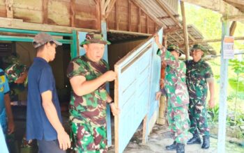 Koramil Pucuk Lamongan Turun Tangan, Dua Rumah Warga Dibongkar Serentak