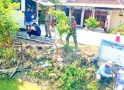 TNI Turun ke Sungai, Koramil Turi Lamongan Ajak Warga Jaga Lingkungan
