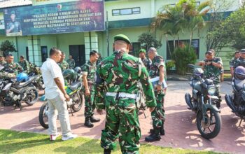 Kondisi Motor Dinas Babinsa Kodim Lamongan Diperiksa Satu per Satu