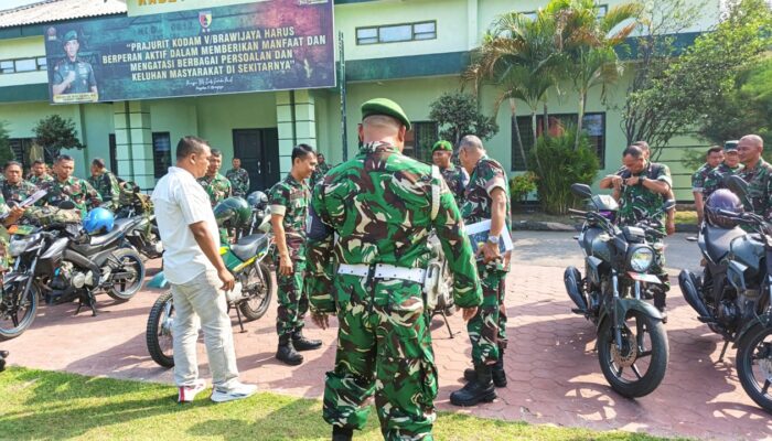 Kondisi Motor Dinas Babinsa Kodim Lamongan Diperiksa Satu per Satu