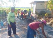 Warga 4 RT Bayemgede Kepohbaru Bojonegoro Kerja Bakti Bangun Makam