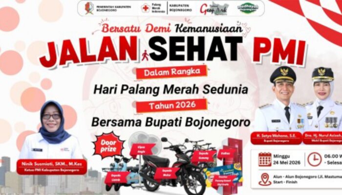 Catat Tanggalnya, Jalan Sehat PMI Bojonegoro Akan Digelar Minggu Pagi, Banyak Hadiah Fantastis