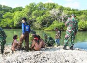 Ratusan Peserta Turun ke Pantai, Kodim Lamongan Tanam Mangrove Bersama Warga