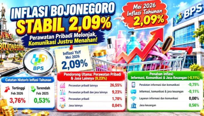 BPS Ungkap Pemicu Utama Inflasi Bojonegoro Selama Mei 2026