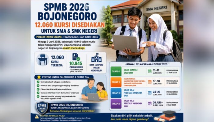 Jangan Sampai Salah Jalur, Ini Tahapan SPMB SMA-SMK Negeri Bojonegoro 2026