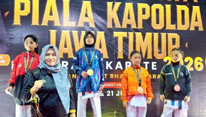 Karateka Polres Tuban Menggila, 4 Atlet Naik Podium Piala Kapolda Jatim