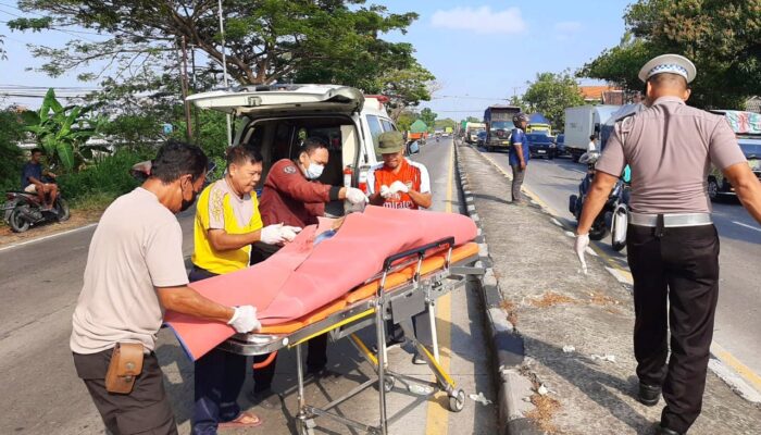 Pengendara Motor Asal Bojonegoro Terjatuh dan Terlindas Truk di Babat Lamongan