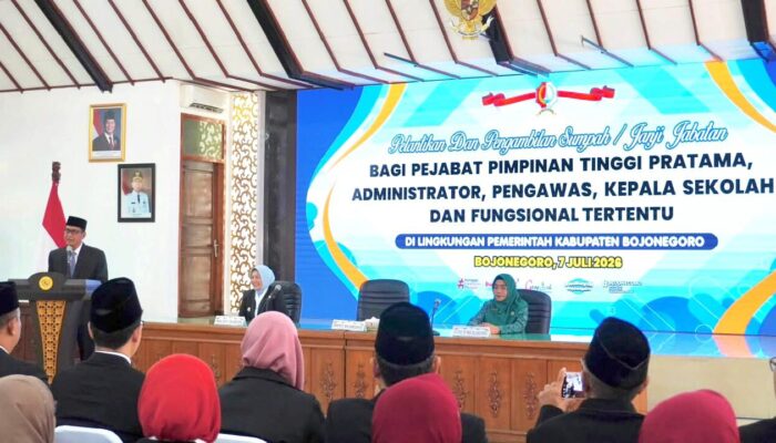 Bupati Bojonegoro Setyo Wahono Lantik 195 Pejabat, Tekankan Kerja Nyata dan Integritas