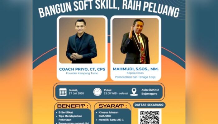Disperinaker Bojonegoro Asah Soft Skill Lulusan SMA SMK, Peserta Dapat E-Sertifikat