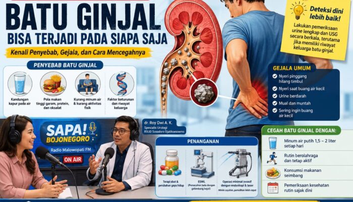 Minum Air Putih Saja Belum Cukup, Ini Kunci Mencegah Batu Ginjal Menurut Dokter di Bojonegoro