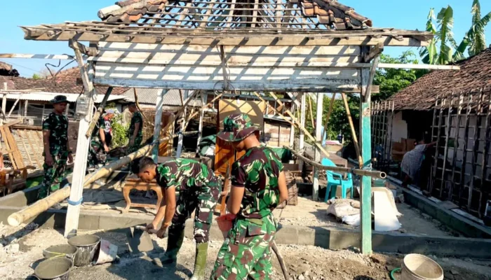 TMMD 129 Bojonegoro Bantu Warga Miliki Rumah Kokoh, Pembangunan RTLH Dimulai