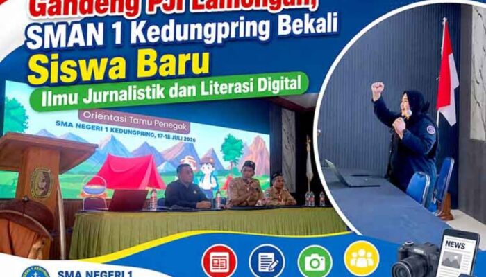 Belajar Jadi Jurnalis Muda, Siswa Baru SMAN 1 Kedungpring Dibekali Tangkal Hoaks Oleh PJI Lamongan