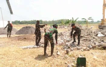 TMMD 129 Bojonegoro Hadirkan Rest Area di Kesongo, Semangat Kebersamaan Jadi Kunci Pembangunan