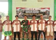 Semangat Sportivitas Membara, TMMD 129 Bojonegoro Hadirkan Turnamen Voli Antar Desa