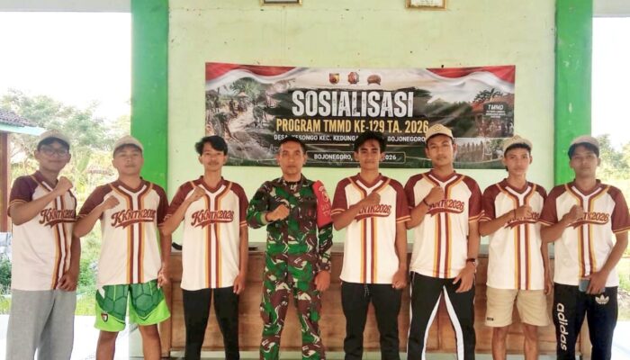 Semangat Sportivitas Membara, TMMD 129 Bojonegoro Hadirkan Turnamen Voli Antar Desa