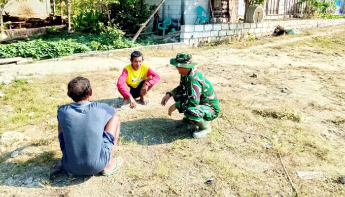 Babinsa Kesongo Gencarkan Sosialisasi TMMD 129 Bojonegoro