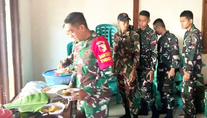 Cara Unik Satgas TMMD 129 Bojonegoro Dekatkan Diri dengan Warga, Sarapan Jadi Perekat
