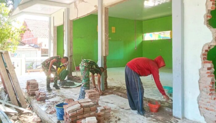 Empat Ruang Kelas SDN Kesongo 1 Disulap Satgas TMMD 129 Bojonegoro