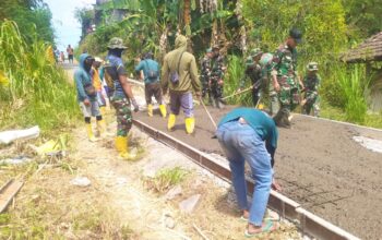 TMMD 129 Bojonegoro Bangun Jalan 490 Meter, Mobilitas Warga Kini Lebih Mudah
