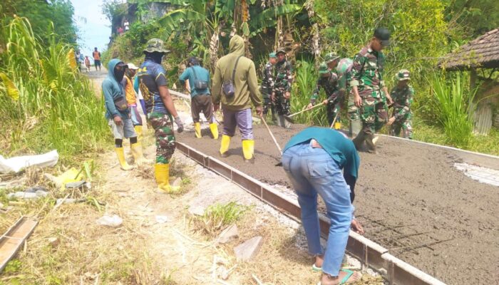TMMD 129 Bojonegoro Bangun Jalan 490 Meter, Mobilitas Warga Kini Lebih Mudah