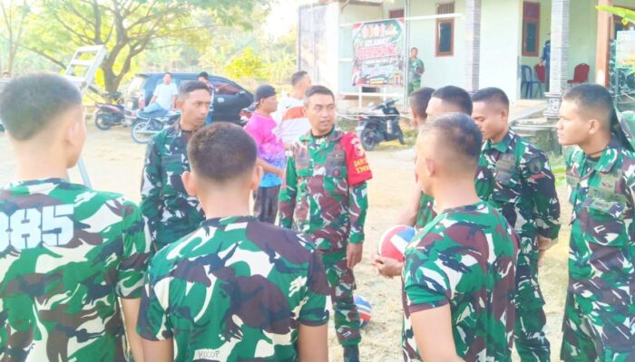 Turnamen Voli Antar Dusun Jadi Ajang Satukan TNI dan Warga di TMMD 129 Bojonegoro