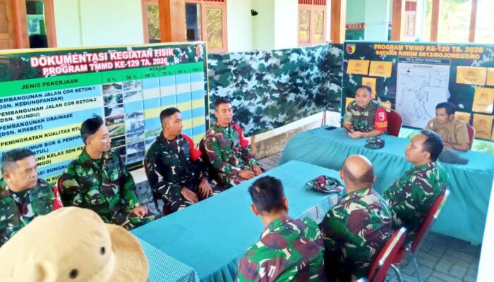 Data dan Lapangan Harus Sama, Dansatgas TMMD 129 Bojonegoro Lakukan Pemeriksaan Langsung