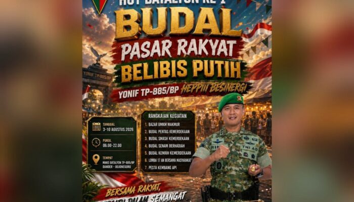 Semarak HUT Yonif TP-885, Bazar UMKM Bojonegoro hingga Kembang Api Siap Menghibur