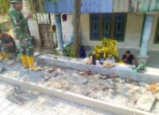 TMMD Bojonegoro Satukan TNI dan Warga, Setiap Hari Kopi hingga Nasi Berdatangan ke Lokasi Cor Beton
