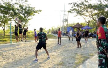 TMMD 129 Bojonegoro Meriahkan Kesongo Lewat Turnamen Voli Antar Dusun