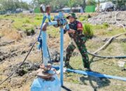 TMMD 129 Bojonegoro Bangun Sumur Bor, Rest Area Kesongo Kini Punya Air Bersih