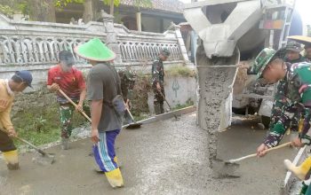 Pengecoran Jalan TMMD 129 Bojonegoro Masuk Finishing, Akses Warga Dusun Mundu Segera Lebih Lancar