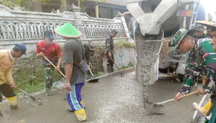 Pengecoran Jalan TMMD 129 Bojonegoro Masuk Finishing, Akses Warga Dusun Mundu Segera Lebih Lancar
