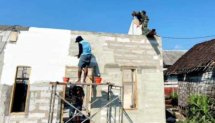 Gotong Royong TMMD 129 Bojonegoro Wujudkan Rumah Impian Pak Koko
