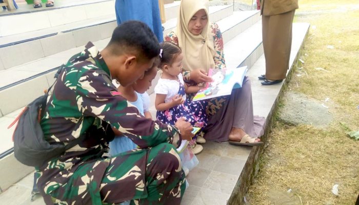 TMMD ke-129 Bojonegoro Bangun Generasi Cerdas Lewat Layanan Perpustakaan Keliling di Desa Kesongo