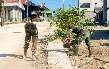 TNI dan Warga Kompak, Drainase TMMD 129 Bojonegoro Dikebut
