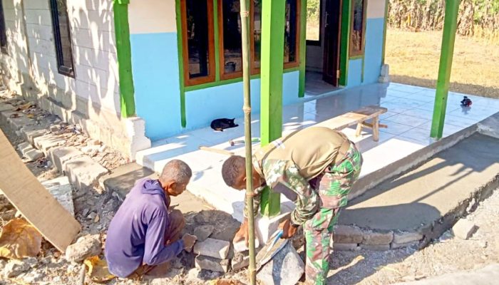 Dari Tak Layak Jadi Nyaman, Rumah Mbah Kasiman Berubah di Tangan Satgas TMMD Bojonegoro