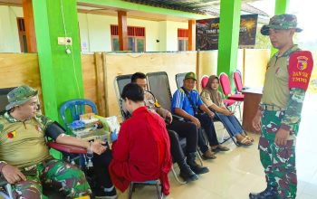 Stok Darah Terbatas, TMMD Bojonegoro Bergerak Bersama PMI