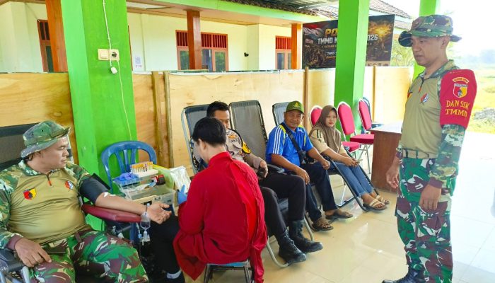 Stok Darah Terbatas, TMMD Bojonegoro Bergerak Bersama PMI