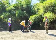 Peduli Lingkungan, TMMD Bojonegoro Gandeng DLH Hijaukan Bantaran Sungai Desa Kesongo