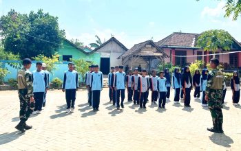 Satgas TMMD Bojonegoro Bentuk Karakter Pelajar Lewat Latihan PBB