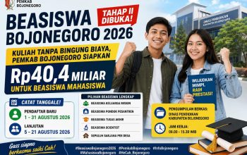 Bojonegoro Buka Beasiswa Untuk Mahasiswa Tahap II, Pendaftaran Dimulai Agustus