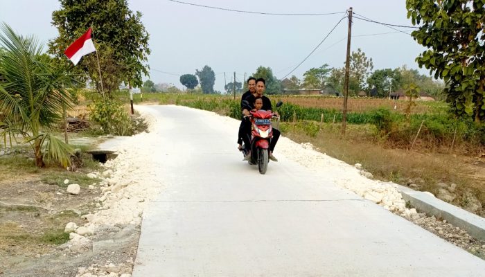 Warga Senang, Jalan Cor Kedungpandan Rampung Lewat TMMD Bojonegoro