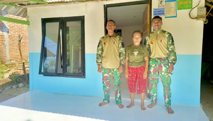Hampir Sebulan Dikerjakan, RTLH Ibu Saelah Tuntas Lewat TMMD Bojonegoro