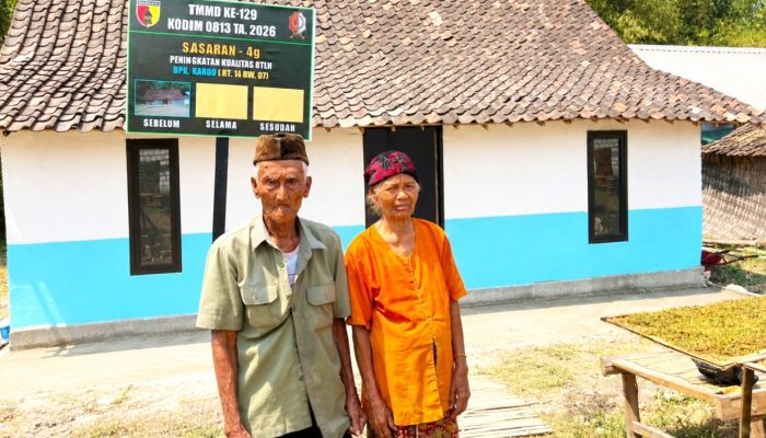 Usia 84 Tahun, Mbah Kardo Dapat Rumah Layak dari TMMD Bojonegoro