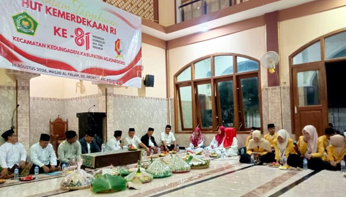 Tasyakuran HUT RI di Kedungadem Bojonegoro Berlangsung Khidmat, Ada Santunan