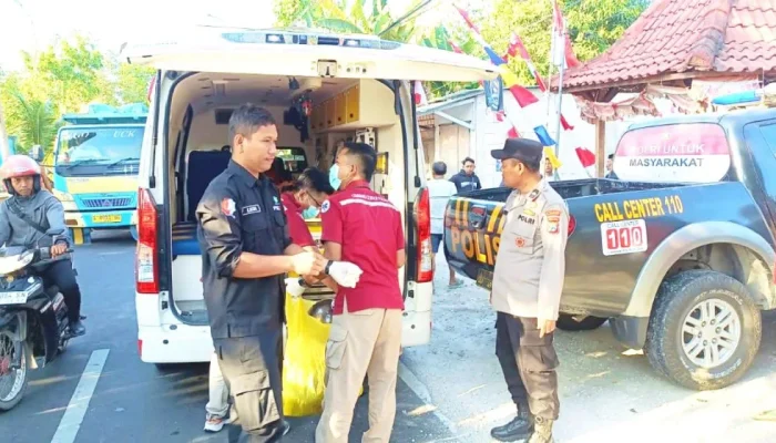 Laporan 110 Masuk, Polsek Dander Langsung Meluncur ke TKP Lakalantas Ngraseh Bojonegoro