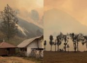 Gunung Semeru Terbakar, Api Mulai Terlihat dari Atas Ranu Kumbolo